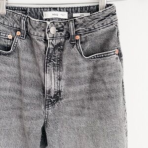 Mango High Rise Mom Jeans, Grey - Size 2